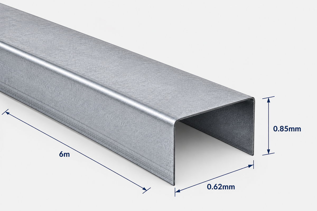 PERFIL ESTRUCTURAL CANAL DE (62x0.85mm) EN 6Mt.