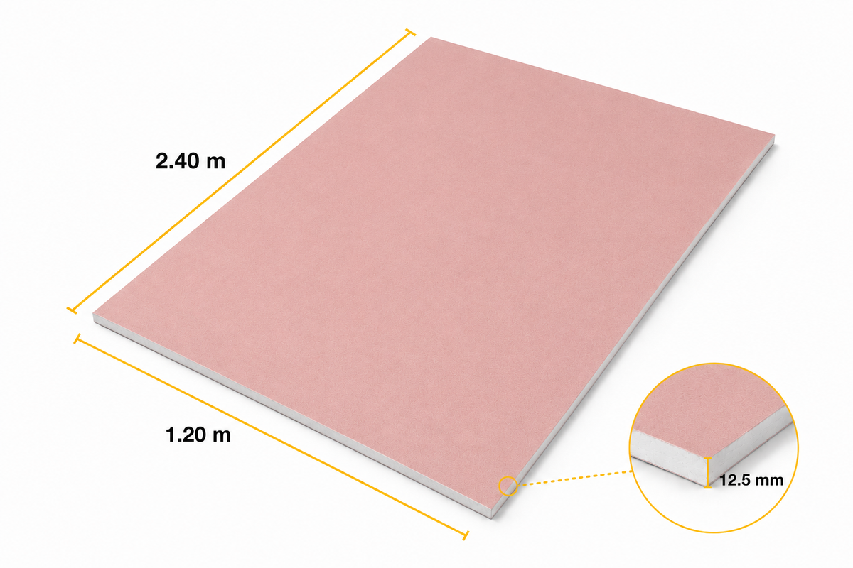 YESO CARTON RF DE 12.5mm (Venta por Unidad)
