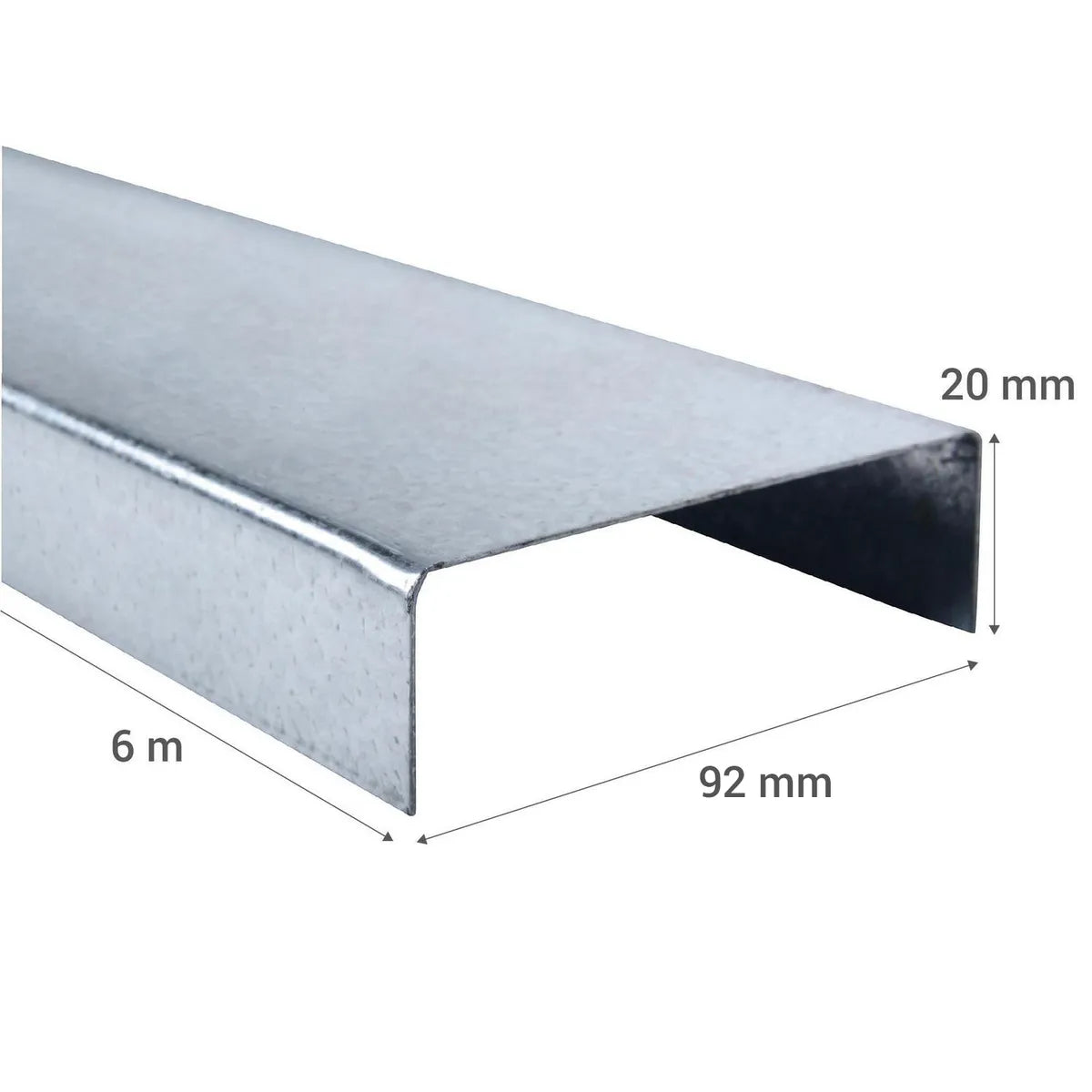 PERFIL ESTRUCTURAL CANAL DE (92x0.85mm) EN 6Mt.