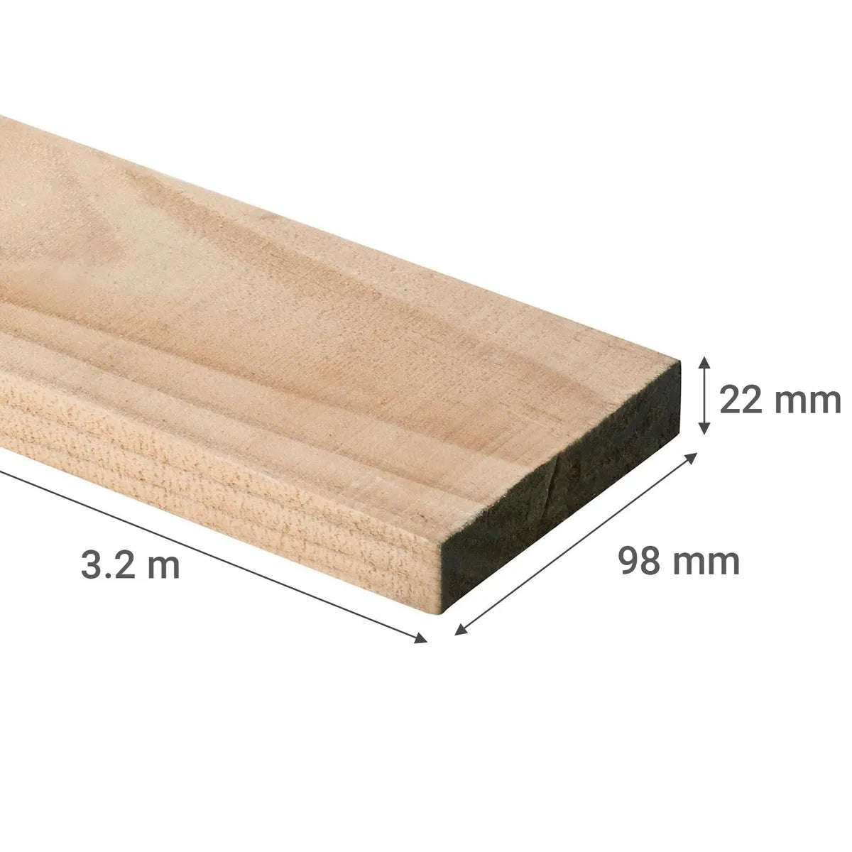 PINO DIMENSIONADO VERDE 1x4x3.2Mt.