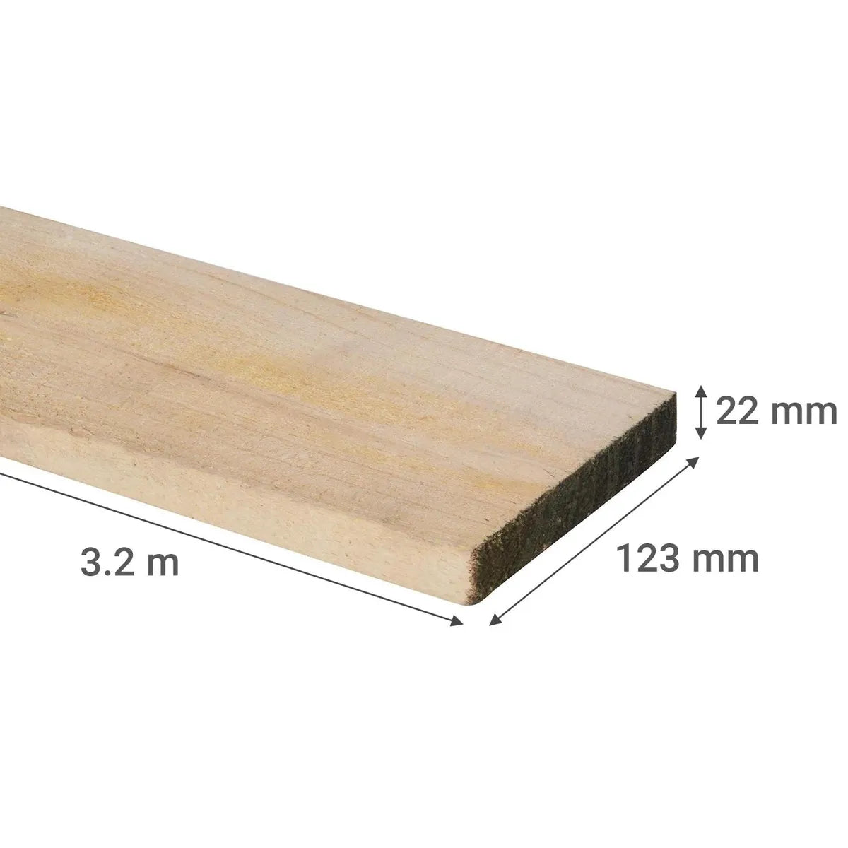 PINO DIMENSIONADO VERDE 1x5x3.2Mt.