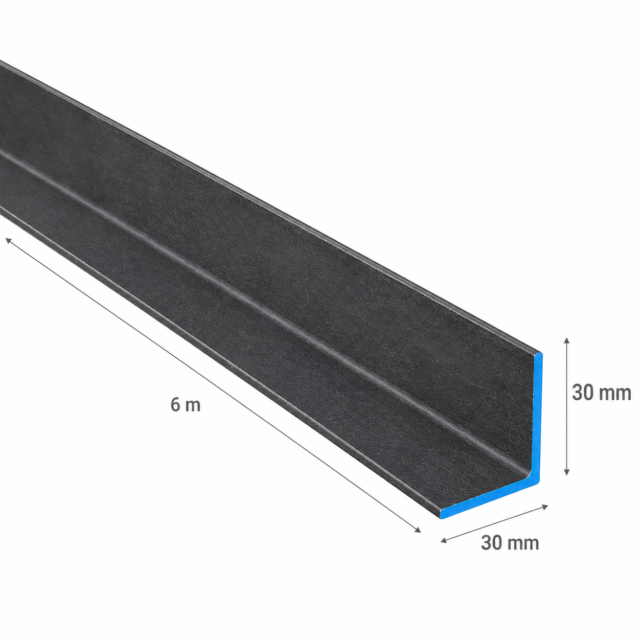 ANGULO DOBLADO DE ACERO DE (30X30X2mm) EN 6Mt