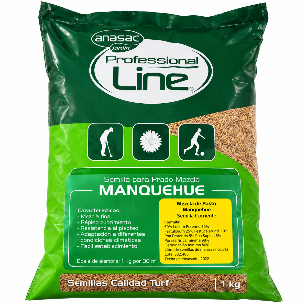 Semilla de Pasto Manquehue (textura suave) 1Kg