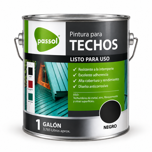 PINTURA PARA TECHO PASSOL (NEGRO) GALON