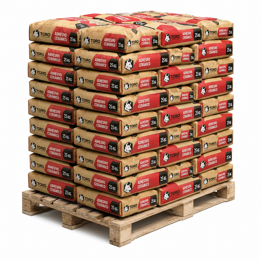 Adhesivo Cerámico Toro 25kg por Pallet $2.790 (72 Unidades)