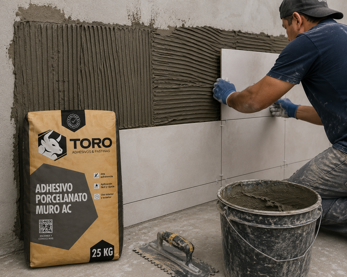 ADHESIVO 25KG  PORCELANATO AC (Venta por pallet) 72 Un.
