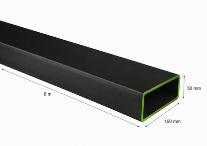 PERFIL RECTANGULAR ACERO (150x50x3mm) EN 6Mt.
