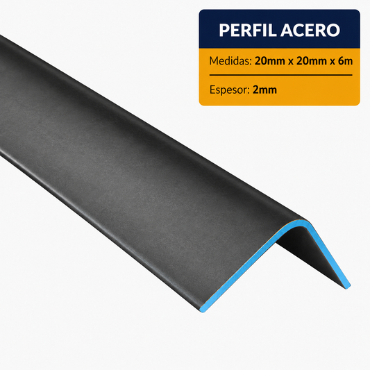 ANGULO DOBLADO DE ACERO DE (20X20X2mm) EN 6Mt