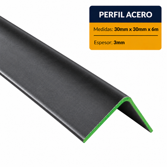 ANGULO DOBLADO DE ACERO DE (30X30X3mm) EN 6Mt