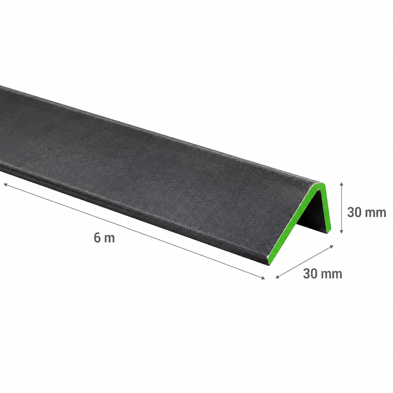 ANGULO DOBLADO DE ACERO DE (30X30X3mm) EN 6Mt