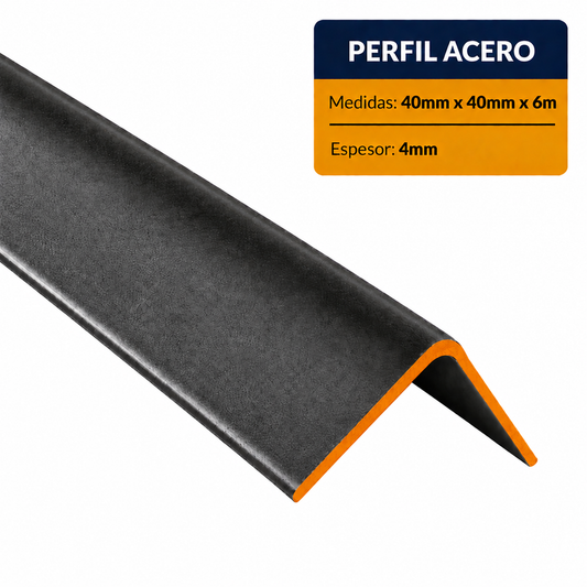 ANGULO LAMINADO DE ACERO DE (40X40X4mm) EN 6Mt