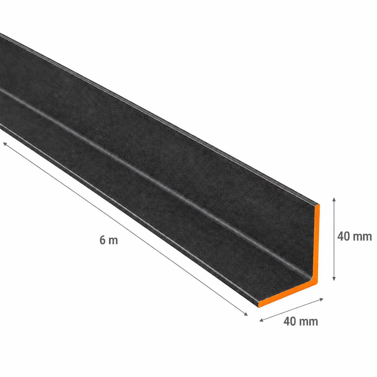 ANGULO LAMINADO DE ACERO DE (40X40X4mm) EN 6Mt