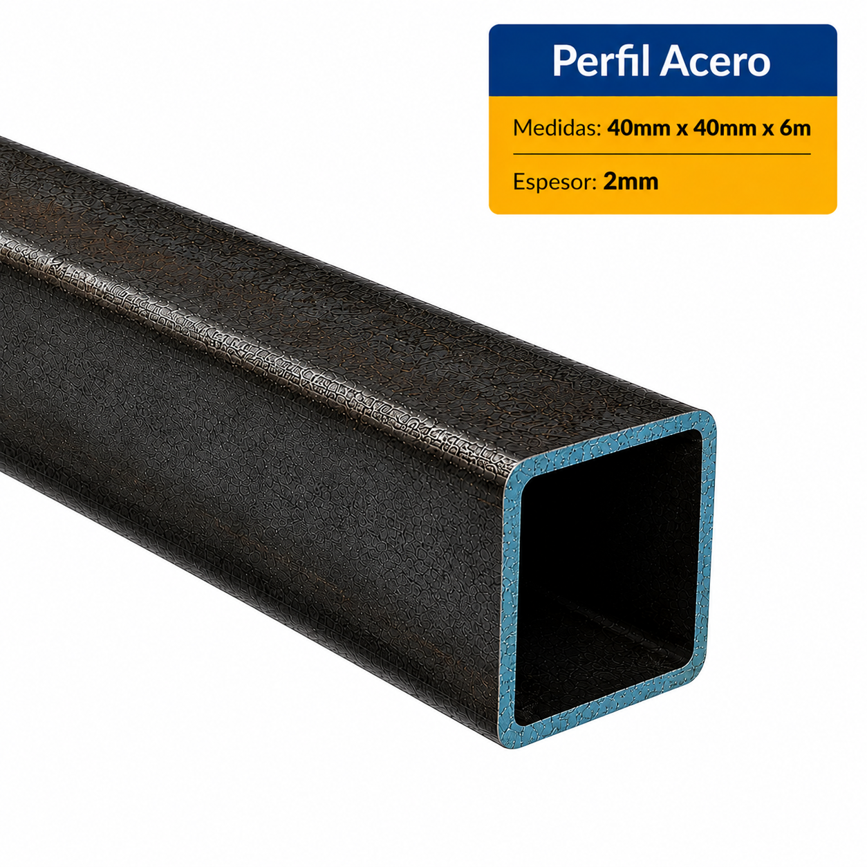 PERFIL CUADRADO ACERO DE (40x40x2mm) EN 6 Mt.