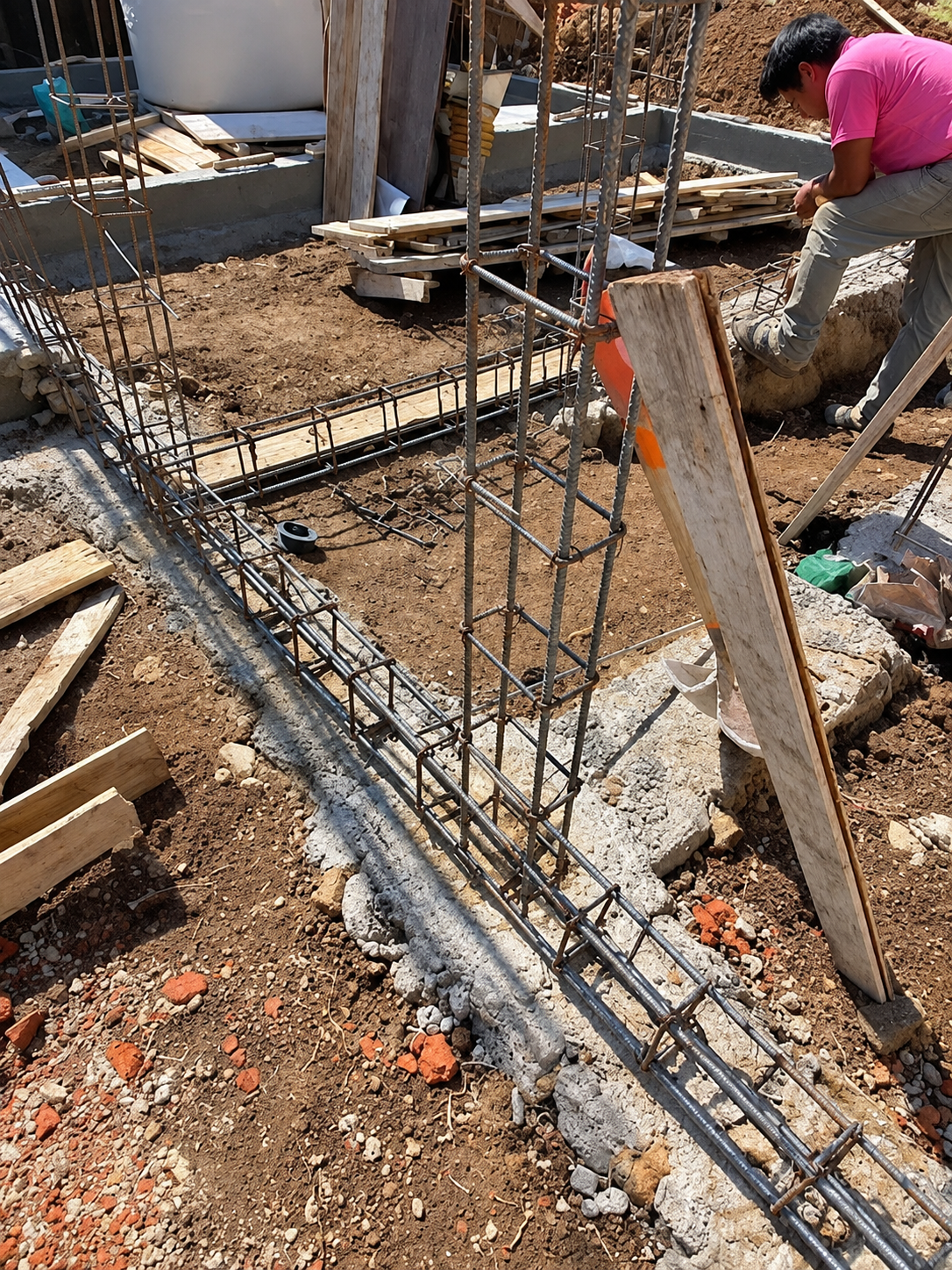 CADENA DE FUNDACION DE 15x20x4.5Mt. (Fierro E. 8mm)