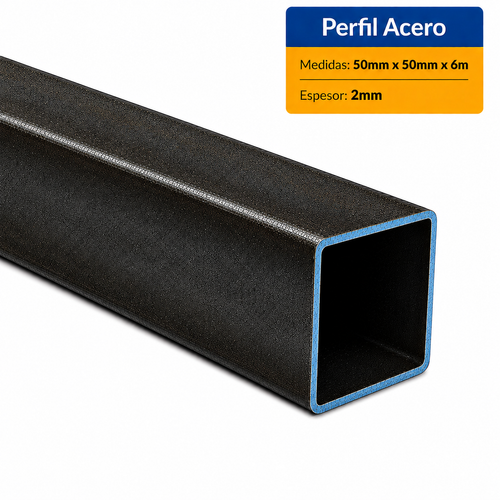 PERFIL CUADRADO DE ACERO DE (50X50X2mm) EN 6Mt