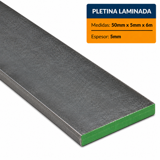 PLETIINA LAMINADA DE ACERO (50X5MM) EN 6m
