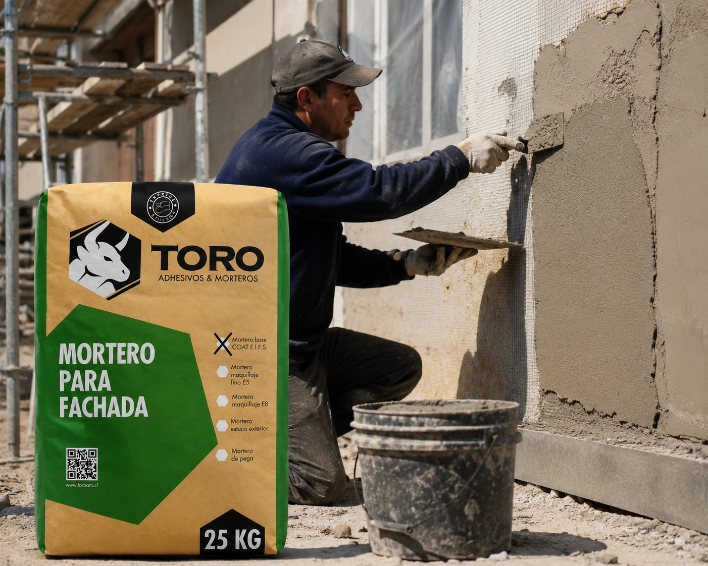 MORTERO 25Kg ESTUCO FACHADA (Venta por Un)