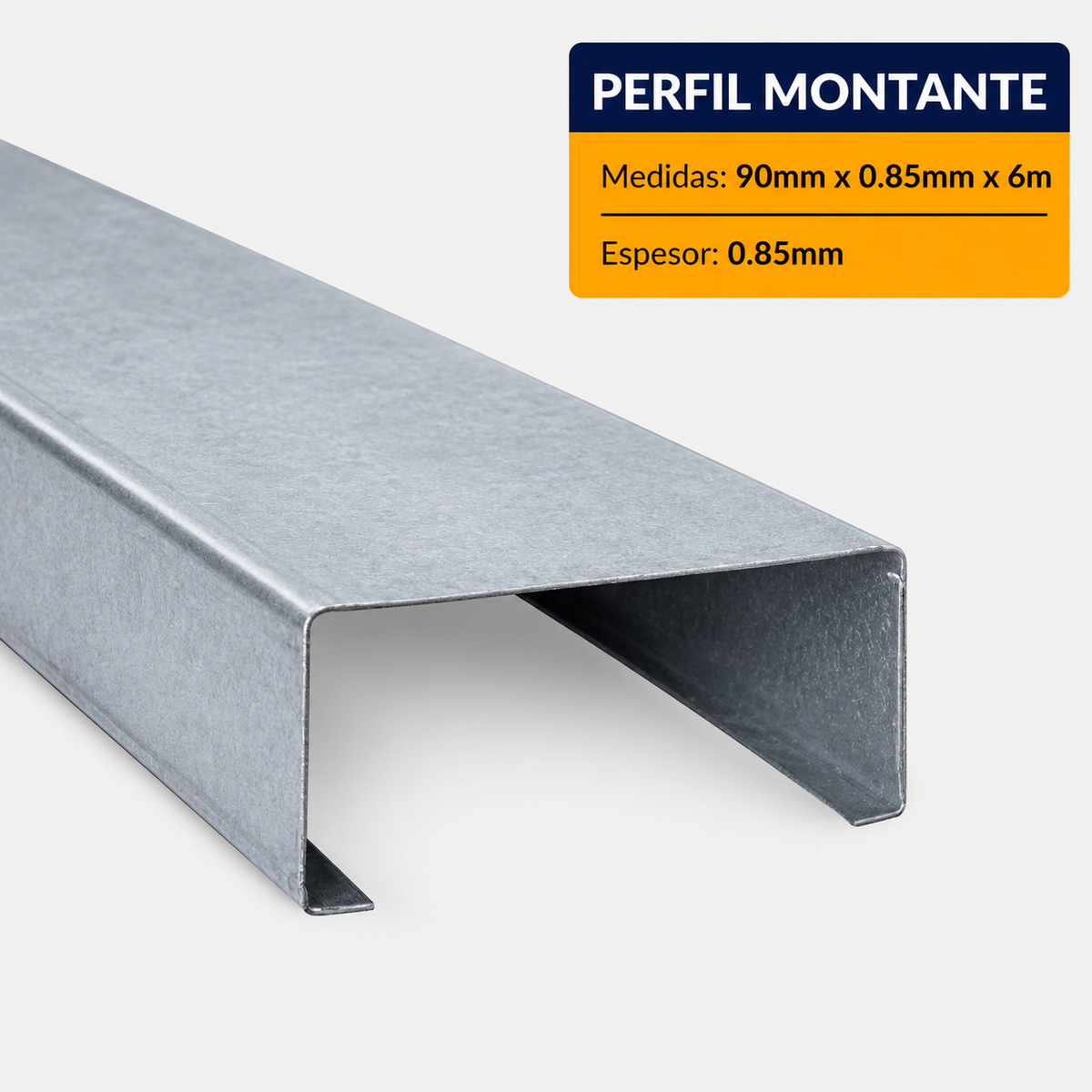 PERFIL ESTRUCTURAL MONTANTE DE (90x0.85mm) EN 6Mt.
