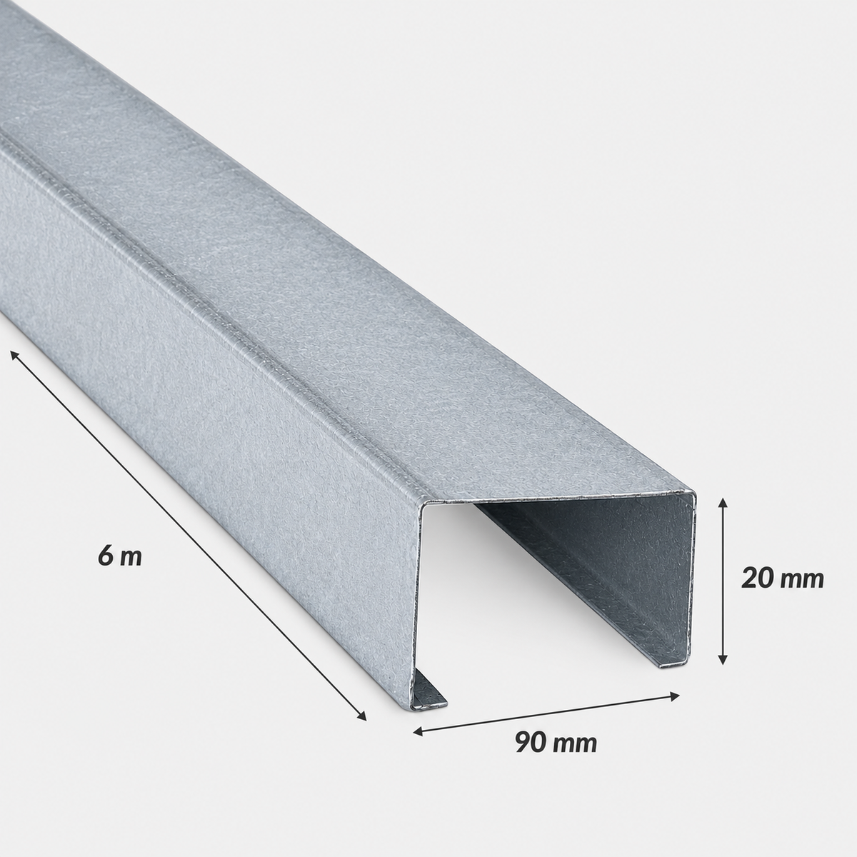 PERFIL ESTRUCTURAL MONTANTE DE (90x0.85mm) EN 6Mt.