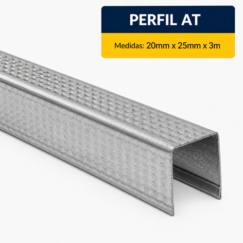 PERFIL ECONOMICO AT DE (25x20mm) EN 3Mt.