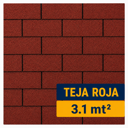 Teja Asfáltica Roja 3.1 m²