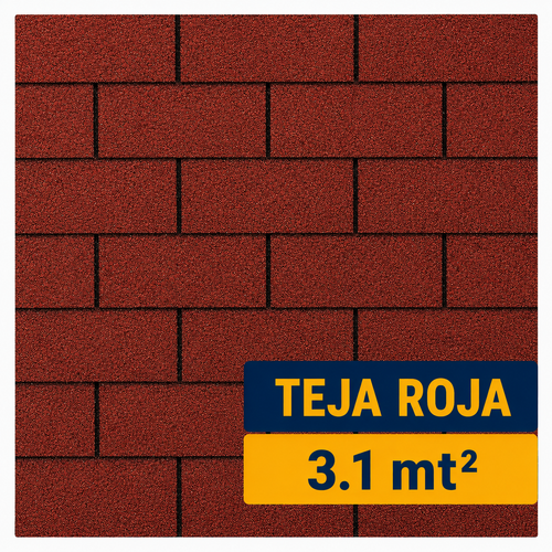 Teja Asfáltica Roja 3.1 m²