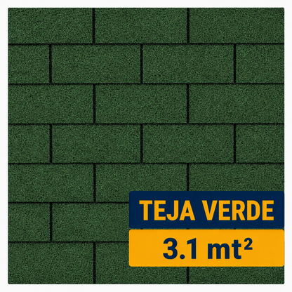 Teja Asfáltica Verde 3.1 m²