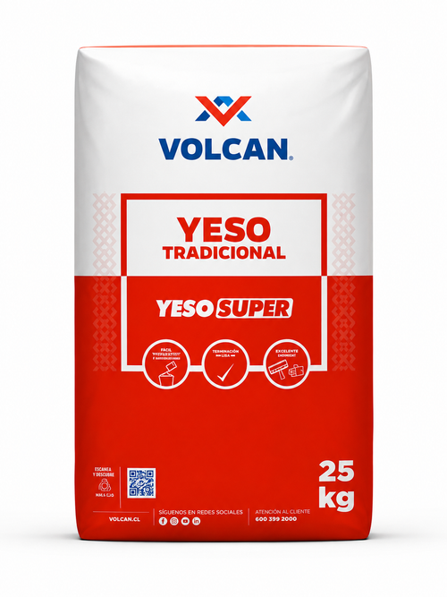 YESO VOLCAN SUPER - SACO DE 25KG