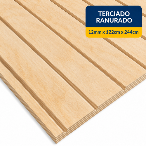 TERCIADO RANURADO DE PINO EN 12mm