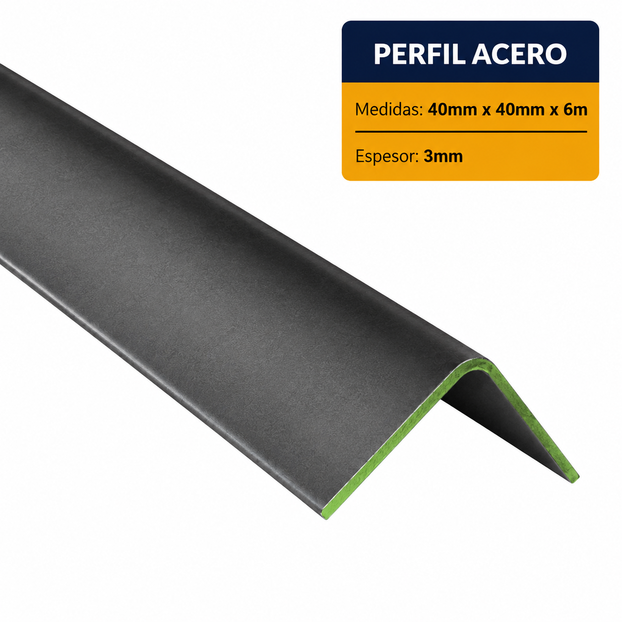 ANGULO DOBLADO DE ACERO DE (40X40X3mm) EN 6Mt