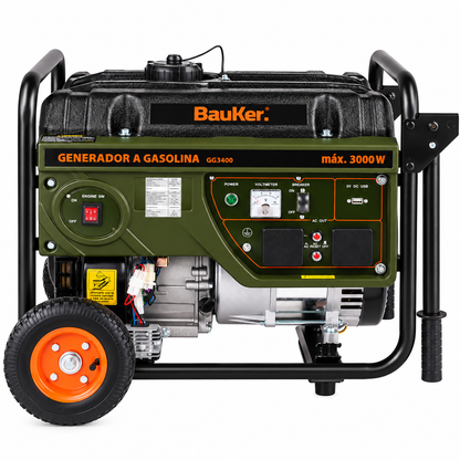 GENERADOR ELECTRICO BAUKER GASOLINA PT M- 3000 W