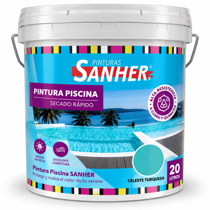 PINTURA PARA PISCINA SANHER (CELESTE) TINETA