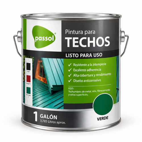 PINTURA PARA TECHO PASSOL (VERDE) GALON