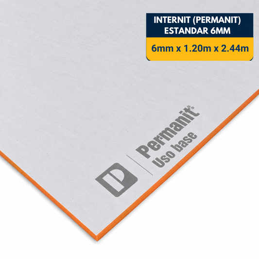 PLACA INTERNIT DE FIBROCEMENTO DE 6mm