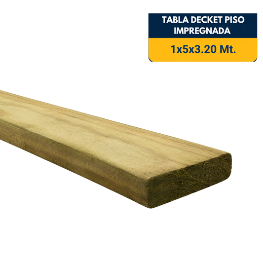 TABLA DECKET IMPREGNADA 1x5x3.2Mt.