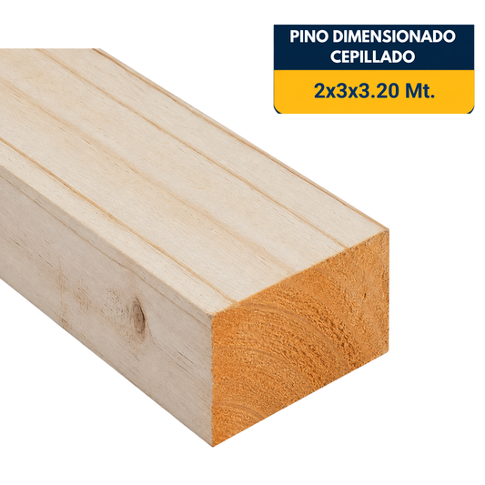 PINO CEPILLADO 2x3x3.2Mt.