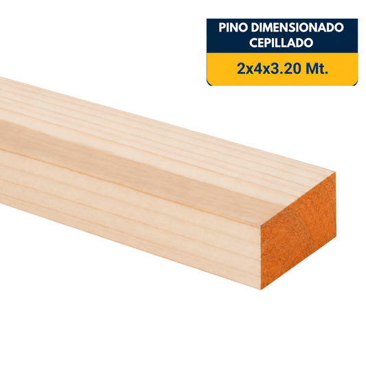 PINO CEPILLADO DE 2x4x3.2Mt.
