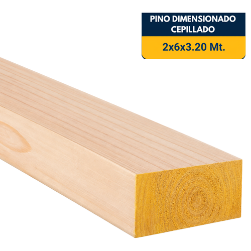 PINO CEPILLADO 2x6x3.2Mt.