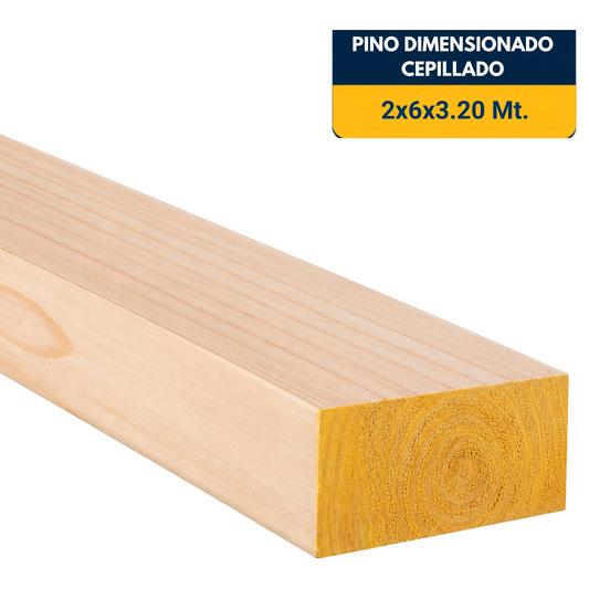 PINO CEPILLADO 2x6x3.2Mt.