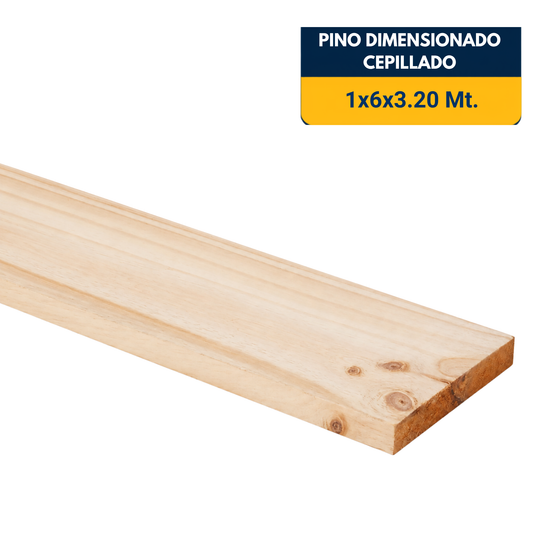 PINO CEPILLADO DE 1x6x3.2Mt.