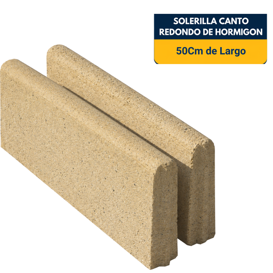 SOLERILLA DE CANTO REDONDO DE HORMINGON AMARILLO EN (50Cm) de largo