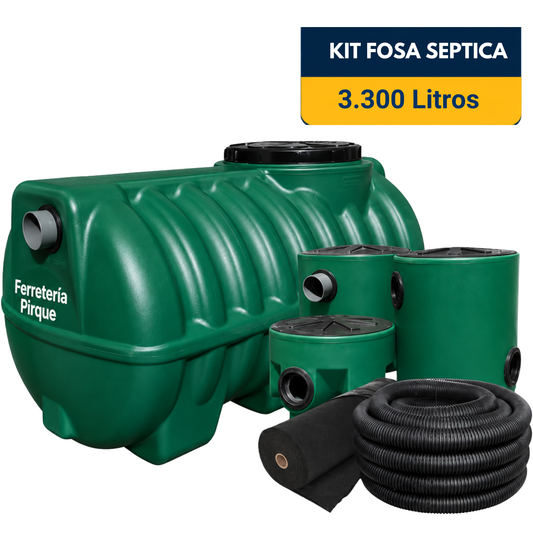 KIT FOSA SÉPTICA 3.300 LITROS + KIT DE DRENAJE