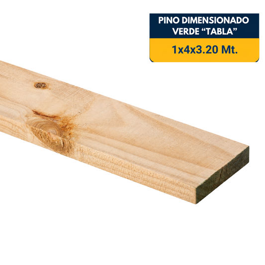 PINO DIMENSIONADO VERDE 1x4x3.2Mt.