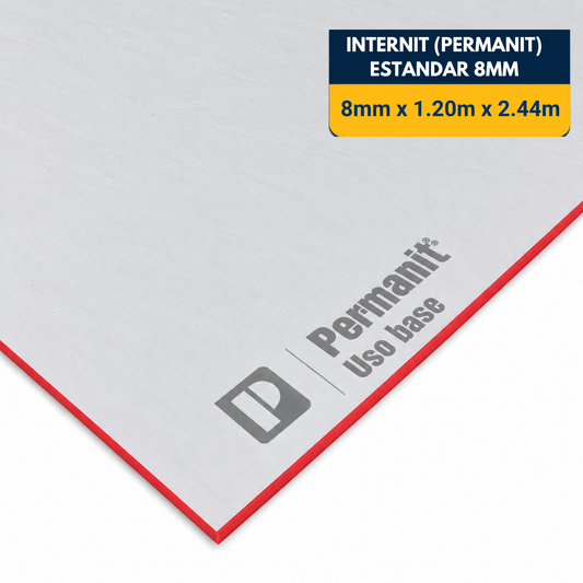 PLACA INTERNIT DE FIBROCEMENTO RANURADO DE 8mm