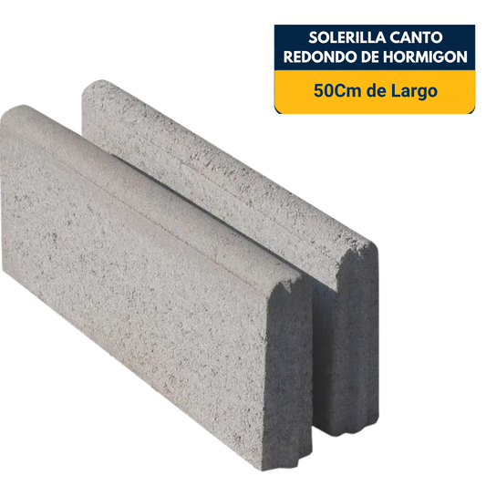 SOLERILLA DE CANTO REDONDO DE HORMINGON EN (50Cm) de largo