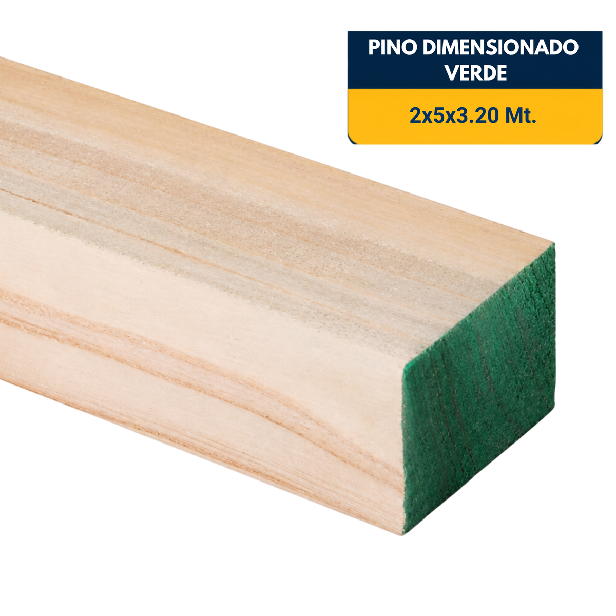 PINO DIMENSIONADO VERDE 2X5X3.2Mt.