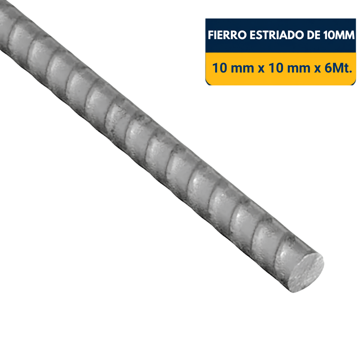 FIERRO ESTRIADO DE 10mm x 6Mt.