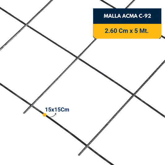 MALLA ACMA C-92 2.60Cm x 5Mt.
