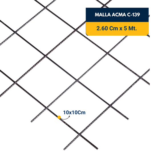 MALLA ACMA C-139 2.60Cm x 5Mt.