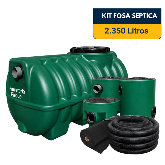 KIT FOSA SÉPTICA 2.350 LITROS + KIT DE DRENAJE